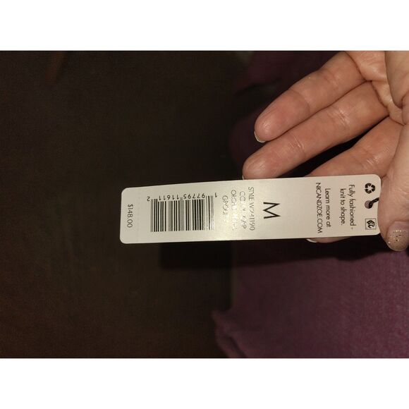 NWT NIC+ZOE Waffle Stitch Sewater Size M Light Pink Small Flaw - Picture 5 of 6